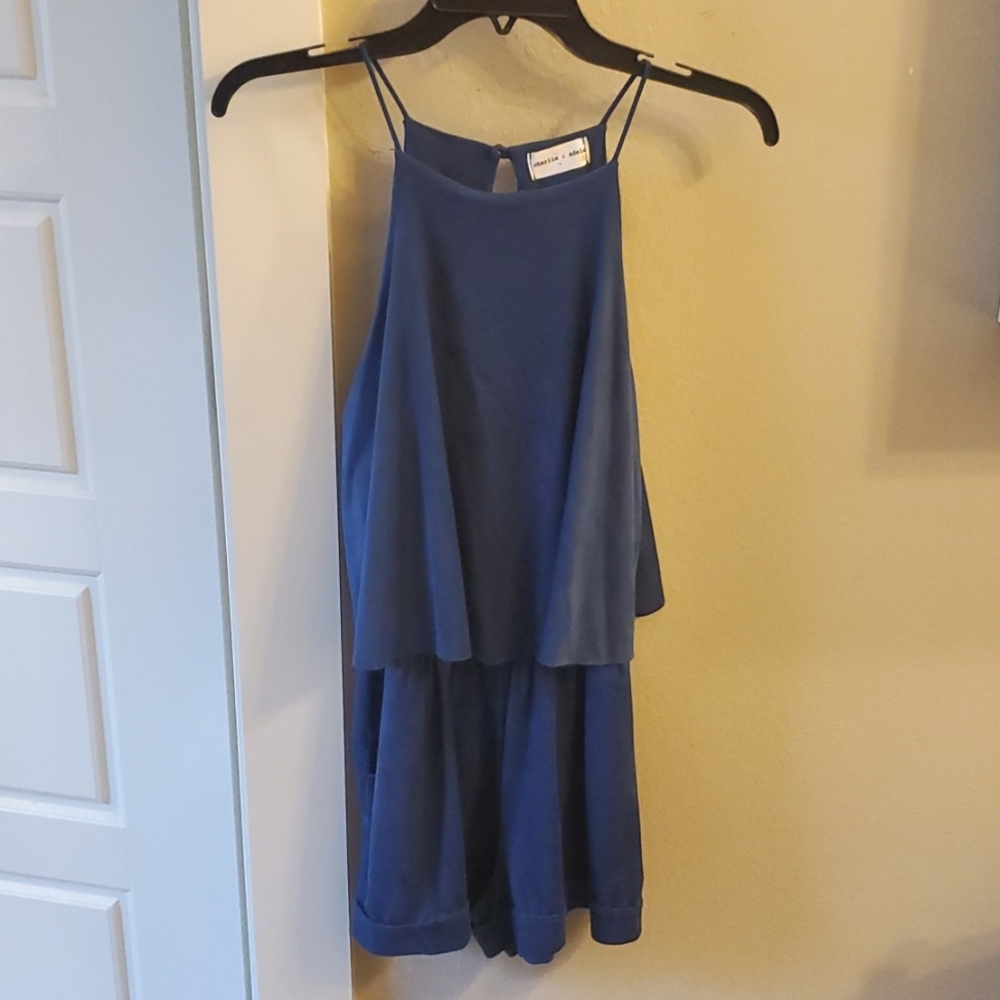 Navy Velvet Charlie & Adele Romper